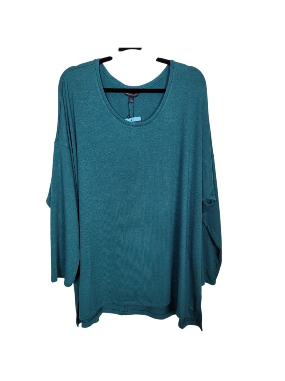 Banana Republic Green Lightweight Stretch Knit Sweater Top Scoop Neck 3X NWT